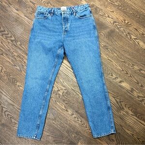 Sezane Designer Classic Straight Leg Blue Denim Women's Jeans - Size 33